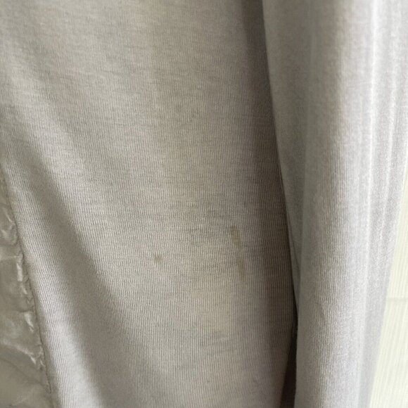 XCVI Sheer Front Legenlook V-Neck Top Long Sleeve - Gray Womens Size L (J6) - Picture 5 of 15